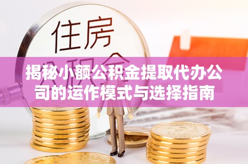 端州揭秘小额公积金提取代办公司的运作模式与选择指南